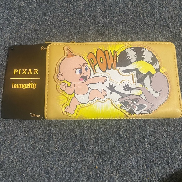 Loungefly Accessories - Loungefly Pixar Kids Wallet - Yellow and Brown incredibles New!